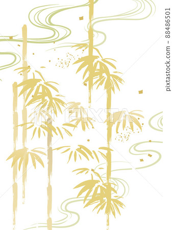 Sumi-e 竹背景圖 88486501