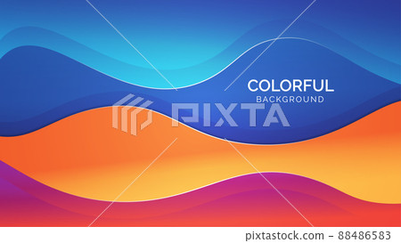 Gradient dynamic wavy background 88486583