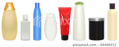 Vector Plastic Cosmetic Packaging Set 88486913