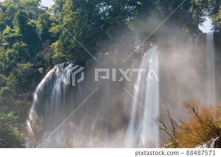 Thi lo su Waterfall,beautiful waterfall in deep in rain forest,Tak province, Thailand, Thi lo su Waterfall,beautiful waterfall in deep in rain forest,Tak province, Thailand, 88487571