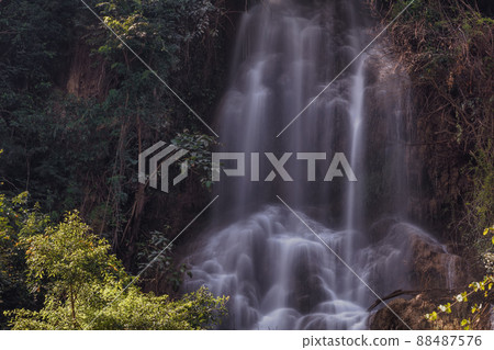Thi lo su Waterfall,beautiful waterfall in deep in rain forest,Tak province, Thailand, Thi lo su Waterfall,beautiful waterfall in deep in rain forest,Tak province, Thailand, 88487576