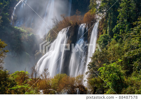 Thi lo su Waterfall,beautiful waterfall in deep in rain forest,Tak province, Thailand, 88487578