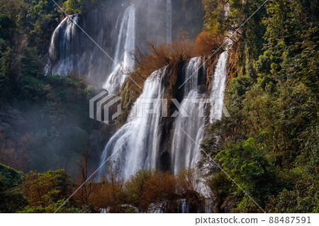 Thi lo su Waterfall,beautiful waterfall in deep in rain forest,Tak province, Thailand, Thi lo su Waterfall,beautiful waterfall in deep in rain forest,Tak province, Thailand, 88487591