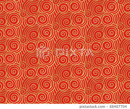 Seigaiha golden foil pattern 88487704