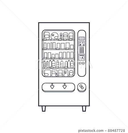 Lineart vector vending machine 88487728