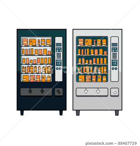 Lineart vector vending machines 88487729
