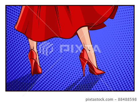 Vector comics pin-up woman 88488598