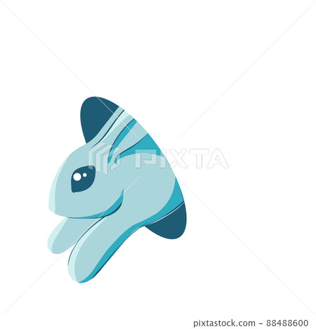 cute rabbit jumping out of a rabbit hole 88488600