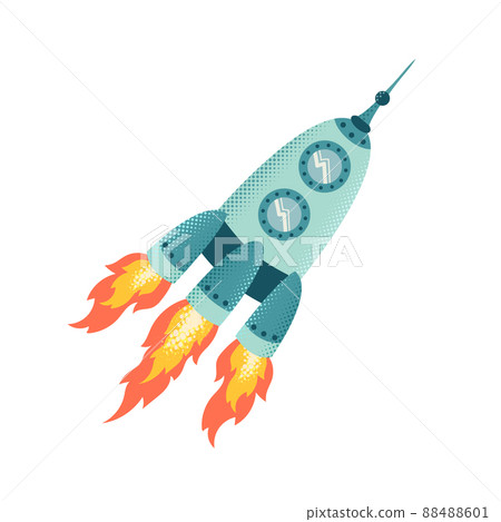 Retro rocket vector illustration Retro rocket vector illustration 88488601