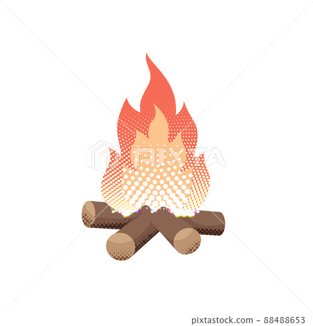 Halftone flat campfire Halftone flat campfire 88488653