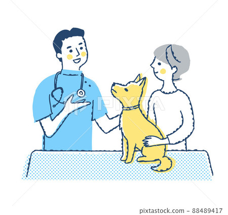 寵物和他們的主人在獸醫診所 寵物和他們的主人在獸醫診所 88489417