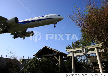 東寶神社和飛機（ANA）[千葉縣成田市成田機場東寶神社] 88491787