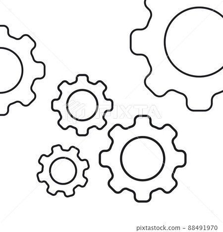 black line Gear background vector ... - Stock Illustration [88491970 ...