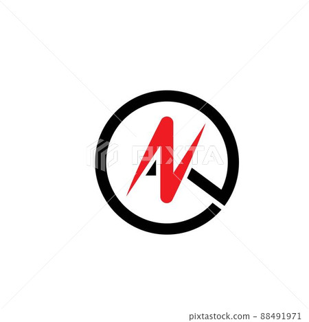 N or K  Letter icon Vector concept design 88491971
