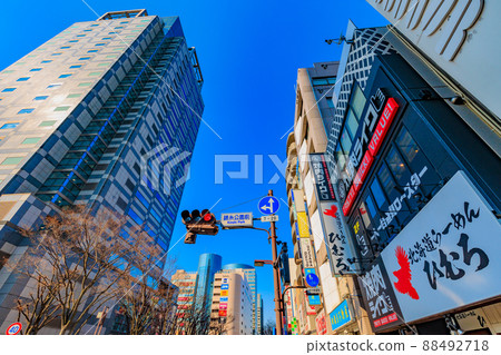 Urban scenery of Sumida Ward, Tokyo: Downtown of Hokusai-dori and Arca East 88492718