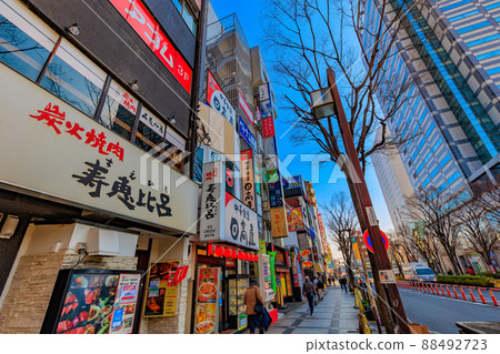 東京墨田區的都市風景：北齋街和Arca East的市區 88492723