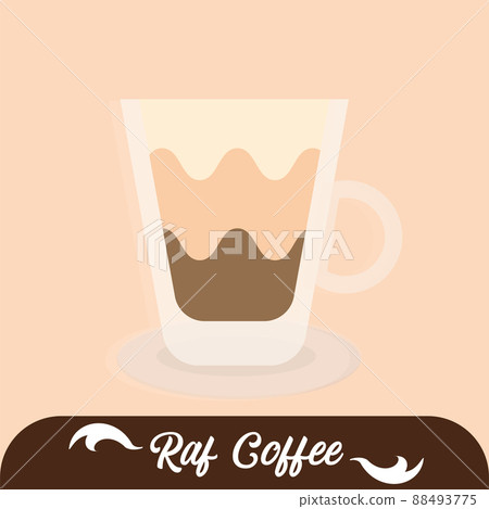 Isolated raf coffee drink cup Vector Isolated raf coffee drink cup Vector 88493775