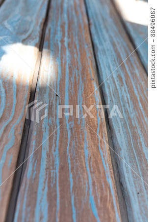 Retro wood grain with peeled paint 88496087
