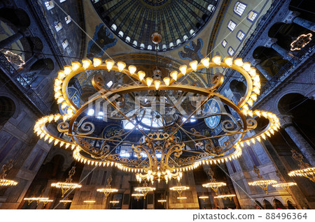 Lights decorations on sophie mosque Lights decorations on sophie mosque 88496364