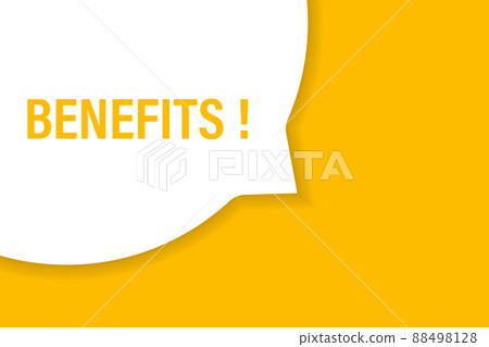 Benefits speech bubble banner vector with copy space for business, marketing, flyers, banners, presentations and posters. illustration 88498128