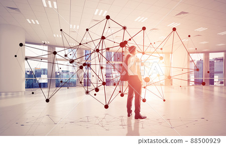 Networking and social communication concept as effective point for modern business 88500929