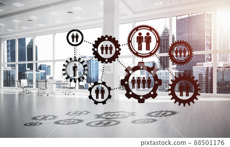 Networking and wireless connection as concept for effective modern business 88501176