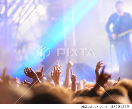 It's all about the fans. Shot of fans enjoying an outdoor music festival. 88501259