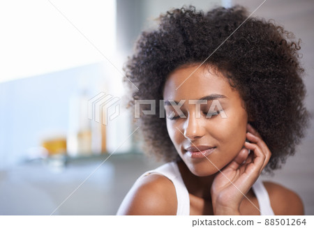 There's nothing better than softer skin. Cropped shot of an attractive young woman with her eyes closed. 88501264