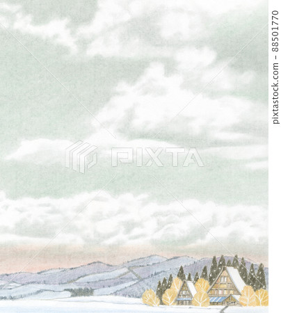 Pastel: winter sky in December Pastel: winter sky in December 88501770