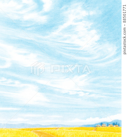 粉彩：秋天的天空 88501771