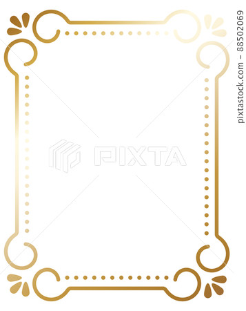 Simple retro frame vertical position gold Simple retro frame vertical position gold 88502069