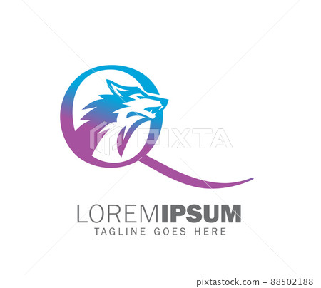 Wolf Initial Letter Q Logo Sign 88502188