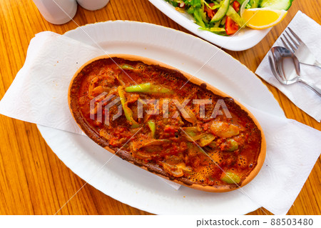 Izmir kofte, turkish dish of spicy meatballs Izmir kofte, turkish dish of spicy meatballs 88503480