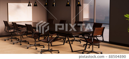 Modern luxury meeting room or conference room interior Modern luxury meeting room or conference room interior 88504890