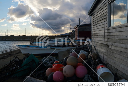 Port of Omazaki, Tsugaru Strait at dawn 88505794