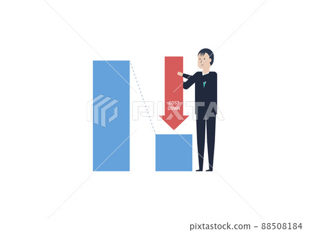 Achieve significant cost reduction! Illustration material 88508184