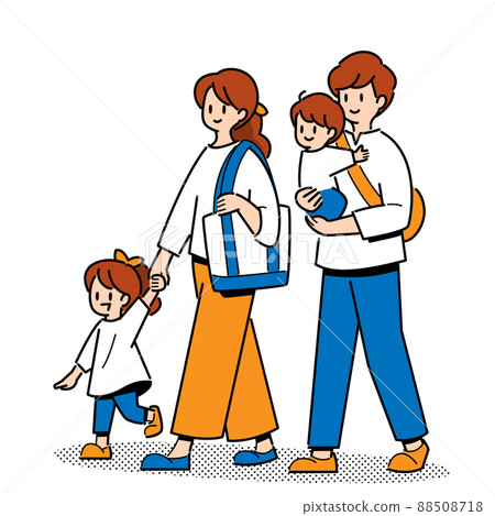 Illustration of outing parent and child Illustration of outing parent and child 88508718