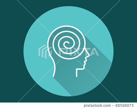 Psychosis icon with long shadow for graphic and web design. 88508873