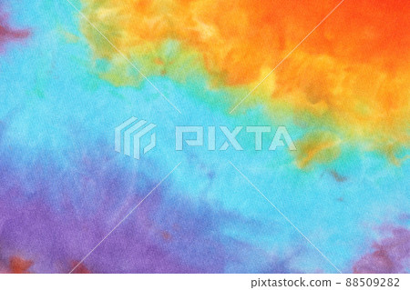 Abstract tie dye multicolor fabric cloth Boho pattern texture Abstract tie dye multicolor fabric cloth Boho pattern texture 88509282