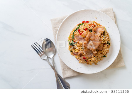 fried rice with Thai basil and pork 88511366
