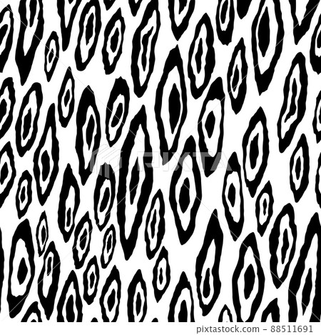 Abstract modern leopard seamless pattern. Animals trendy background. Black and white decorative vector stock illustration for print, fabric, textile. Modern monochrome ornament of stylized skin 88511691