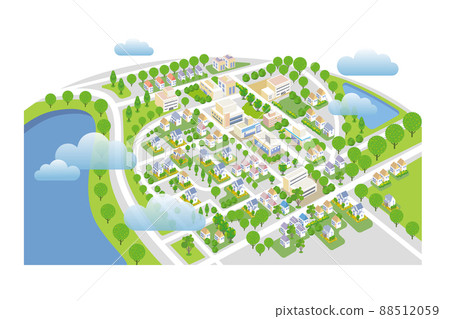 Beautiful cityscape and enjoyable living. Creating a city where people can live brightly and happily. 88512059