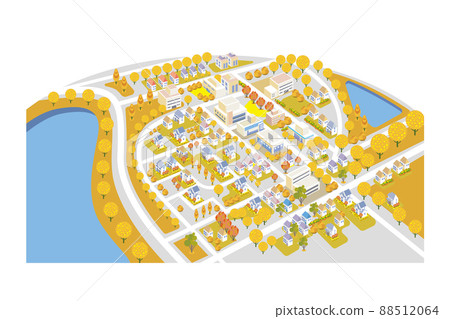 Beautiful cityscape and enjoyable living. Creating a city where people can live brightly and happily. 88512064