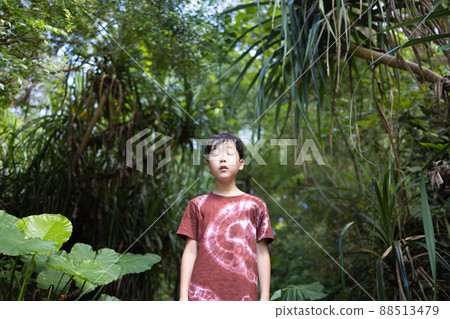 站在叢林中的男孩 88513479