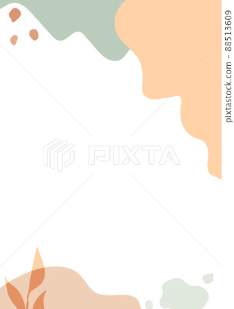 Abstract summer geometric modern background template. Banner with blot shapes splash wave in trendy pastel colors Abstract summer geometric modern background template. Banner with blot shapes splash wave in trendy pastel colors 88513609
