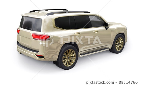 Large family seven-seater premium SUV on a white isolated background. 3d illustration. Large family seven-seater premium SUV on a white isolated background. 3d illustration. 88514760