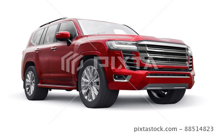 Large family seven-seater premium SUV on a white isolated background. 3d illustration. 88514823