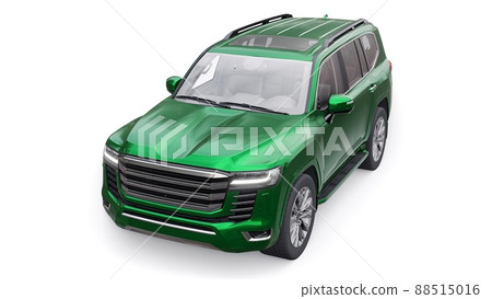 Large family seven-seater premium SUV on a white isolated background. 3d illustration. 88515016
