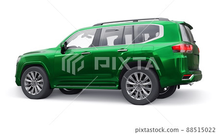 Large family seven-seater premium SUV on a white isolated background. 3d illustration. 88515022