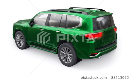 Large family seven-seater premium SUV on a white isolated background. 3d illustration. Large family seven-seater premium SUV on a white isolated background. 3d illustration. 88515023